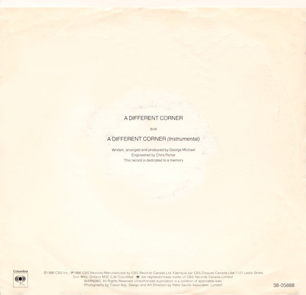 George Michael - A Different Corner