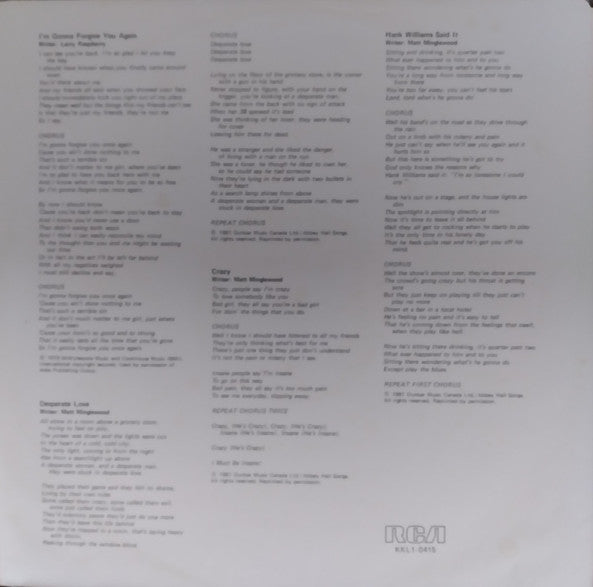 Minglewood Band - Out On A Limb - 1981