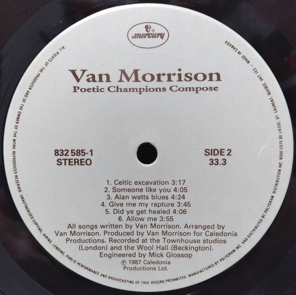 Van Morrison - Poetic Champions Compose - 1987