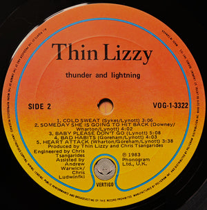 Thin Lizzy - Thunder And Lightning - 1983