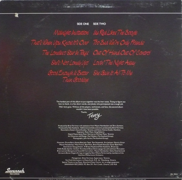 Terry Sumsion - Midnight Invitation - 1984