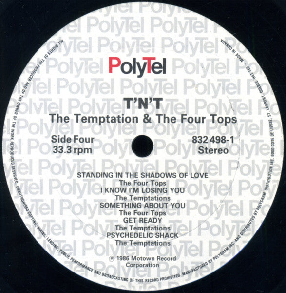 Temptations, The & Four Tops - T'N'T - 1986