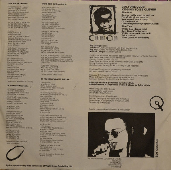 Culture Club - Kissing To Be Clever - 1982