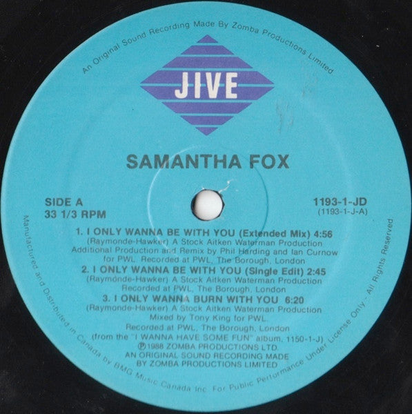 Samantha Fox - I Only Wanna Be With You - 1989