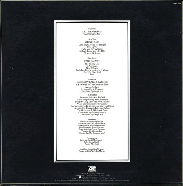 Emerson, Lake & Palmer - Works (Volume 1) - 1977