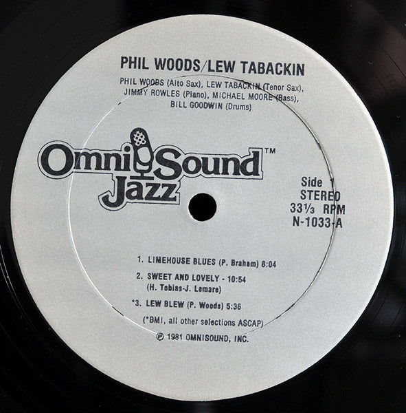 Phil Woods / Lew Tabackin With Jimmy Rowles, Michael Moore (2), Bill Goodwin - Phil Woods / Lew Tabackin - 1981