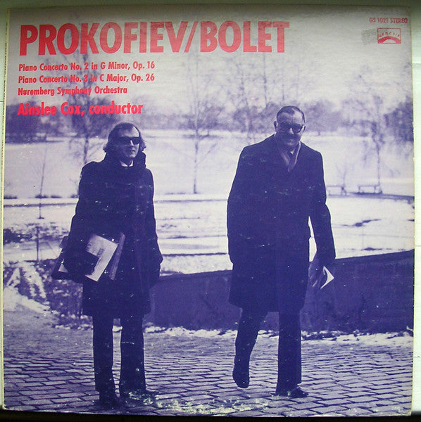 Prokofiev Bolet -  Piano Concerto No. 2 In G Minor, Op. 16 / Piano Concerto No. 3 In C Major, Op. 26 Vinyl Record