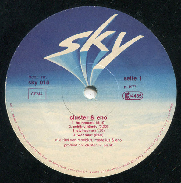 Cluster - Cluster & Eno - vinyl – Press Vinyl Cafe