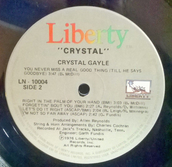 Crystal Gayle - "Crystal" Vinyl Record