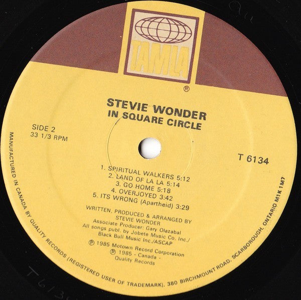 Stevie Wonder - In Square Circle - 1985