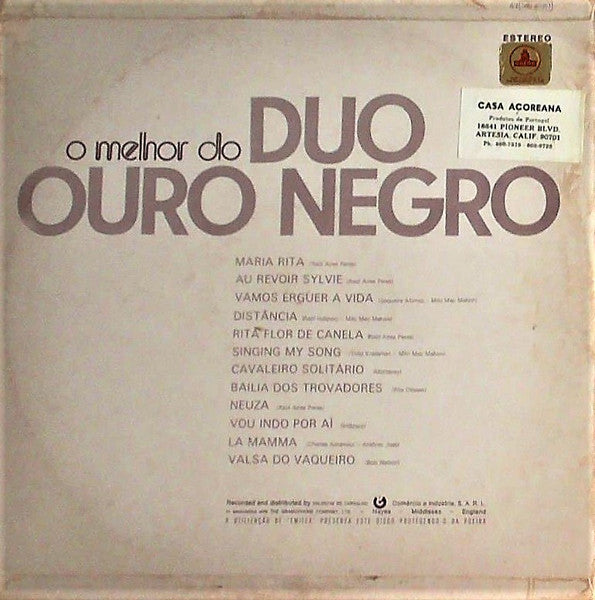 Duo Ouro Negro - O Melhor Do Duo Ouro Negro -
