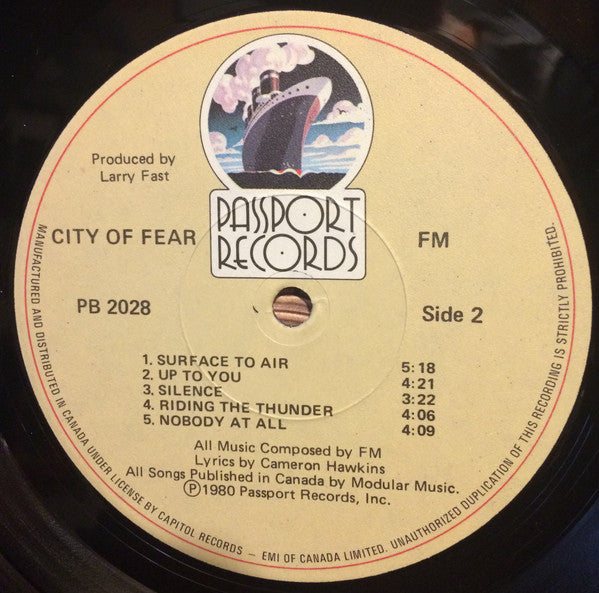 FM - City Of Fear - 1980