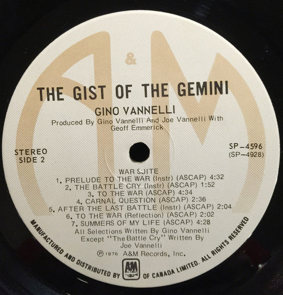 Gino Vannelli - The Gist Of The Gemini