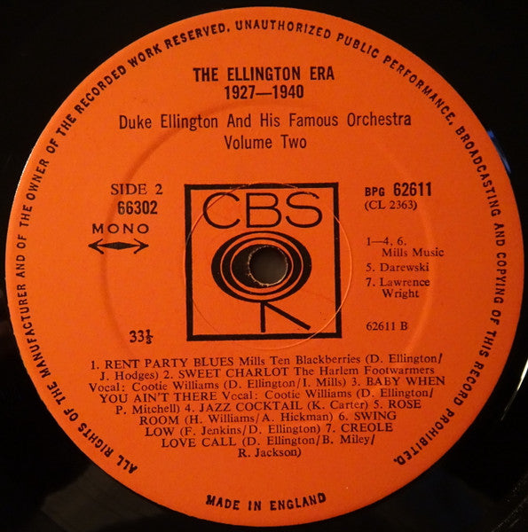 Duke Ellington And His Orchestra - The Ellington Era, 1927-1940: Volume Two