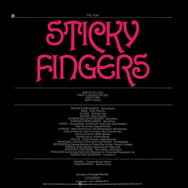 Sticky Fingers  - Sticky Fingers Vinyl Record