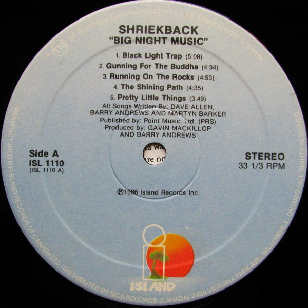 Shriekback - Big Night Music - 1986