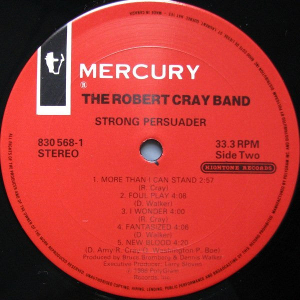 Robert Cray - Strong Persuader Vinyl Record