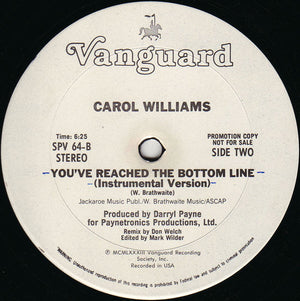 Carol Williams - You've Reached The Bottom Line - 1983