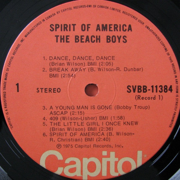 The Beach Boys - Spirit Of America Vinyl Record