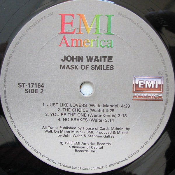 John Waite - Mask Of Smiles - 1985