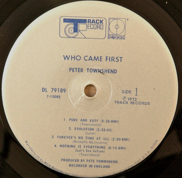 Pete Townshend - Who Came First