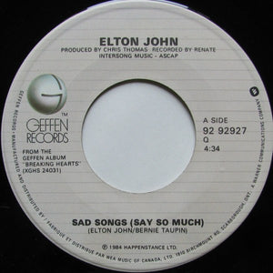 Elton John - Sad Songs (Say So Much) Vinyl Record