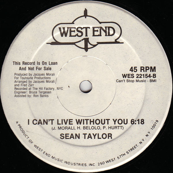 Sean Taylor - Come Back To Me - 1983