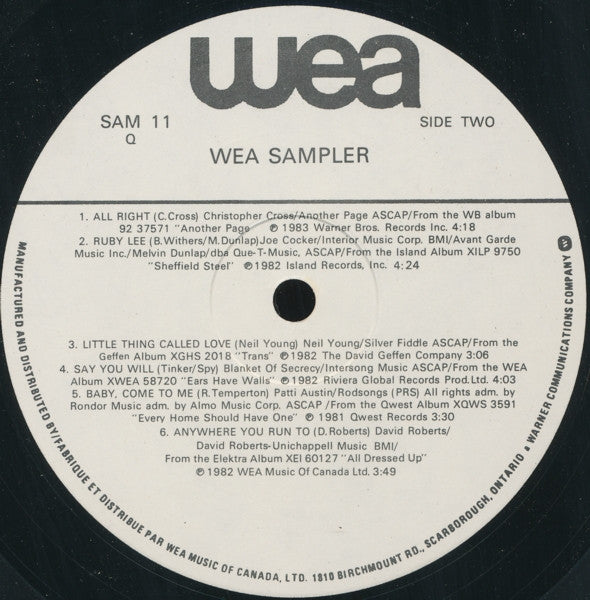 Various - WEA Sampler