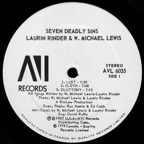 Rinder & Lewis - Seven Deadly Sins