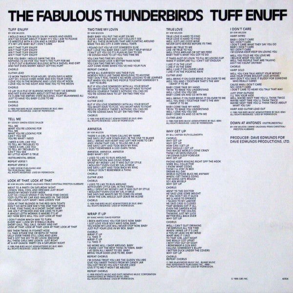 Fabulous Thunderbirds, The - Tuff Enuff - 1986