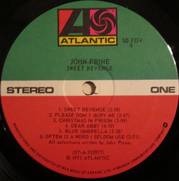 John Prine - Sweet Revenge Vinyl Record