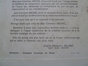 Jean-Christian Michel, Quatuor Avec Orgue - Requiem - 1967