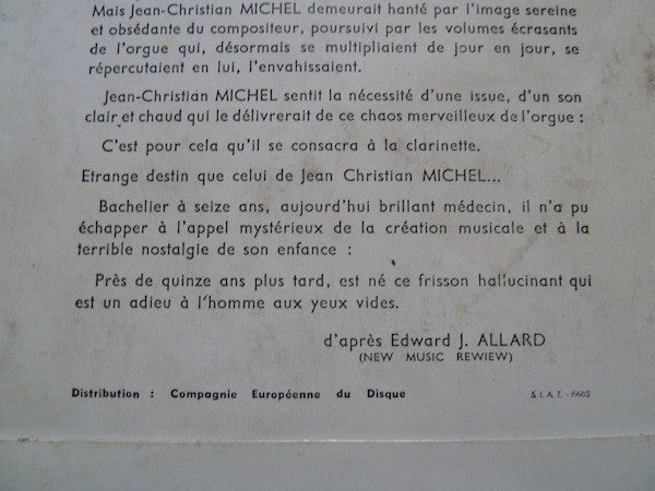 Jean-Christian Michel, Quatuor Avec Orgue - Requiem - 1967