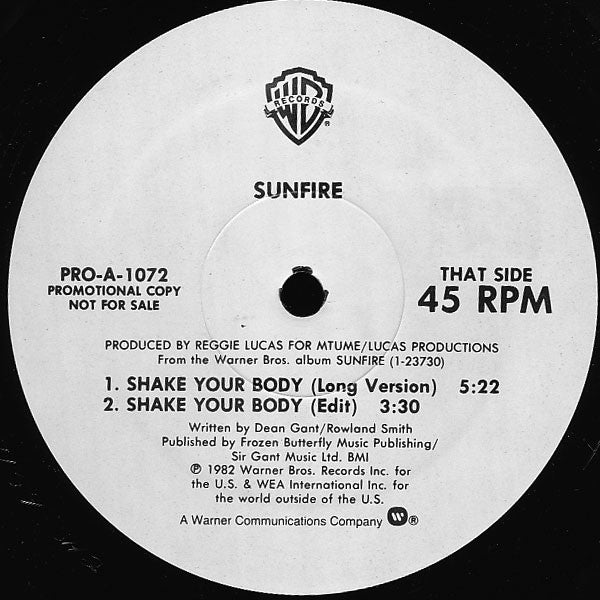 Yaz / Sunfire  - Don't Go / Shake Your Body Vinyl Record