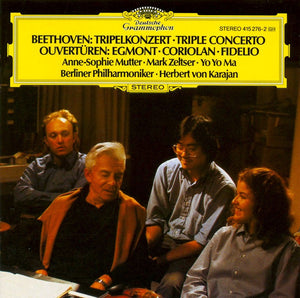 Ludwig van Beethoven - Anne-Sophie Mutter, Mark Zeltser, Yo-Yo Ma, Berliner Philharmoniker, Herbert von Karajan - Tripelkonzert = Triple Concerto / Ouvertüren: Egmont • Coriolan • Fidelio (CD) -