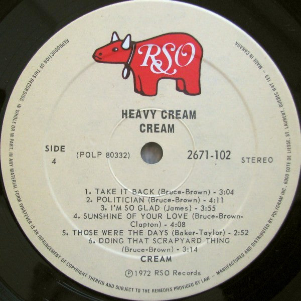 Cream - Heavy Cream - 1983