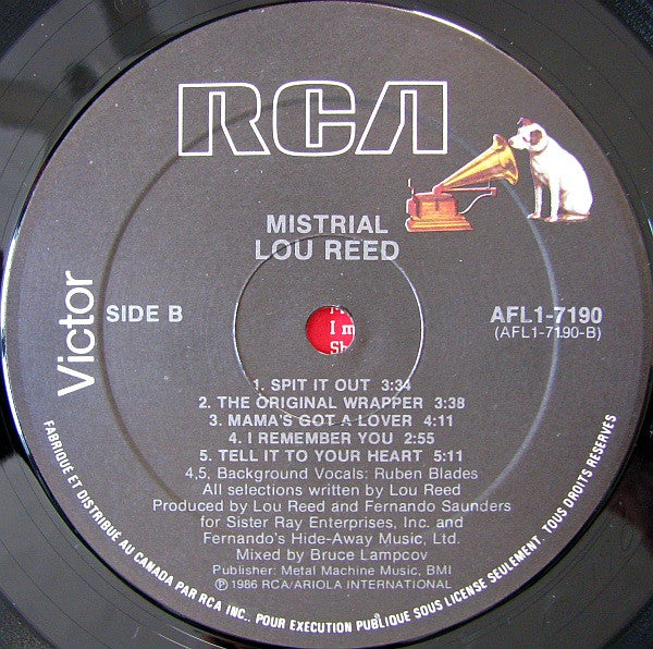 Lou Reed - Mistrial - 1986