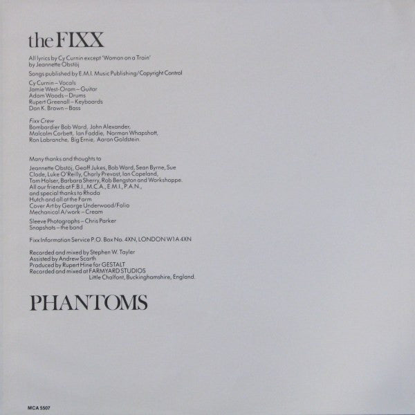 Fixx, The - Phantoms - 1984