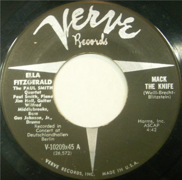 Ella Fitzgerald - Mack The Knife / Lorelei Vinyl Record