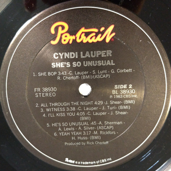 Cyndi Lauper - She's So Unusual Vinyl Record