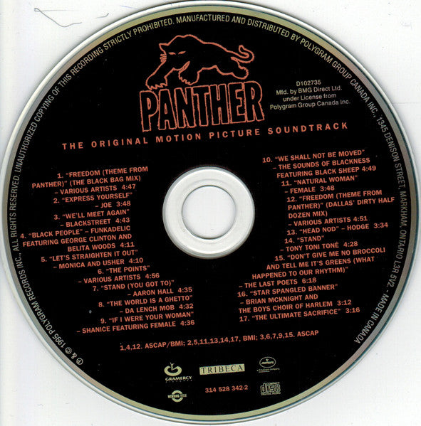 Various - Panther (The Original Motion Picture Soundtrack) (CD) - 1995