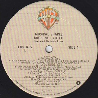 Carlene Carter - Musical Shapes - 1980