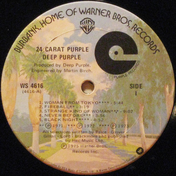 Deep Purple - 24 Carat Purple Vinyl Record