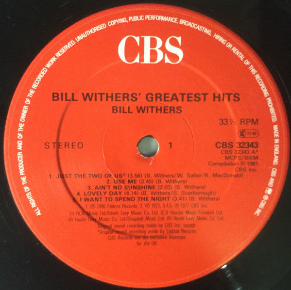 Bill Withers - Bill Withers' Greatest Hits -