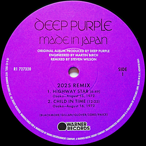 Deep Purple - Made In Japan - 2025