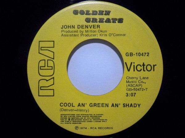 John Denver - Annie's Song / Cool An' Green An' Shady - 1974