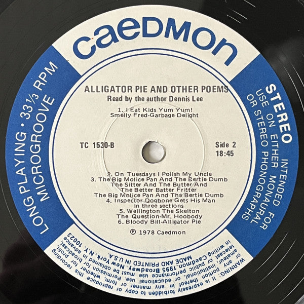 Dennis Lee - Alligator Pie And Other Poems - 1978