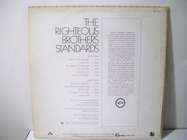 Righteous Brothers, The - Standards - 1968