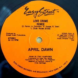 April Dawn - Love Crime (Remix) Vinyl Record