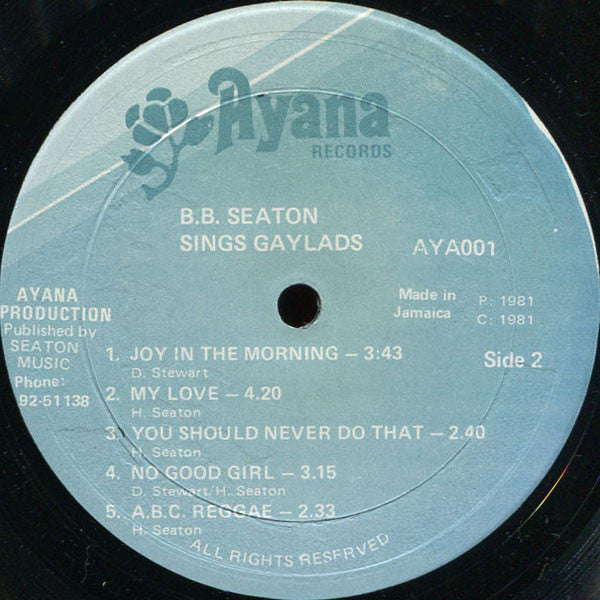 B.B. Seaton - Sings The Golden Hits Of The Gaylads